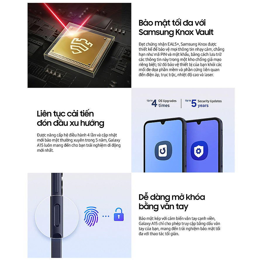Điện Thoại Samsung Galaxy A15 LTE (8GB/128GB)- Đã Kích Hoạt Bảo Hành Điện tử - Hàng Chính Hãng - Hình ảnh 10