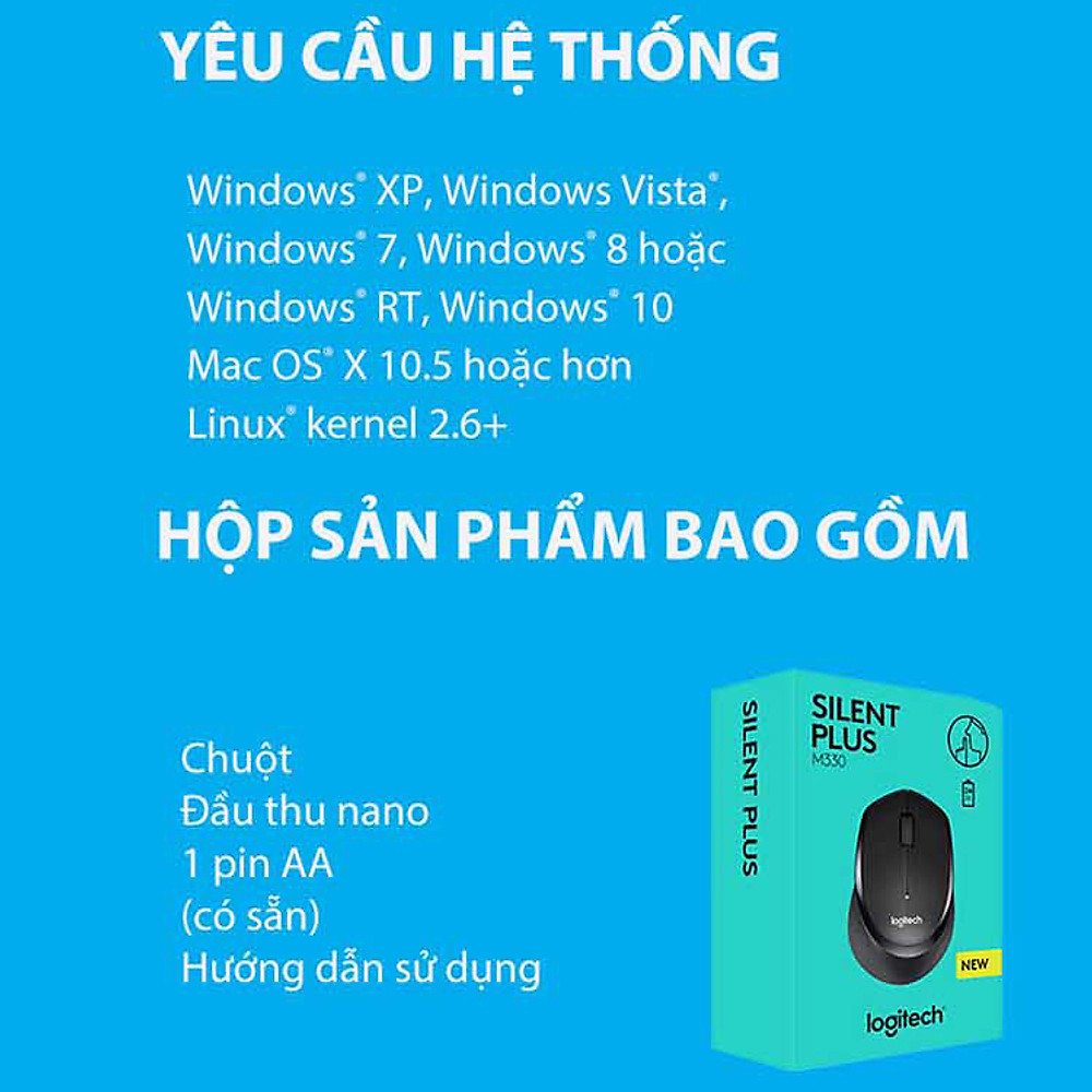 Chuột Không Dây Logitech M330 Silent Plus - Hàng Chính Hãng - Hình ảnh 25