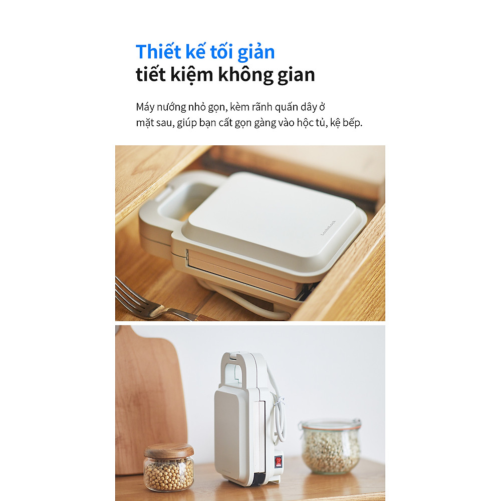 Máy kẹp nướng bánh LocknLock EJB126IVY (600W) - Hàng Chính Hãng - Hình ảnh 18