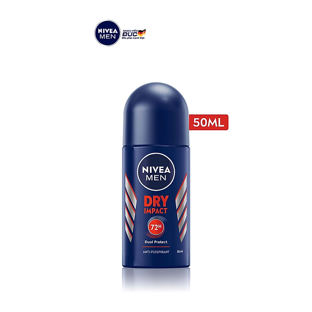 Lăn Ngăn Mùi NIVEA MEN Dry Impact Khô Thoáng (50ml) - 81610 - Hình ảnh 2
