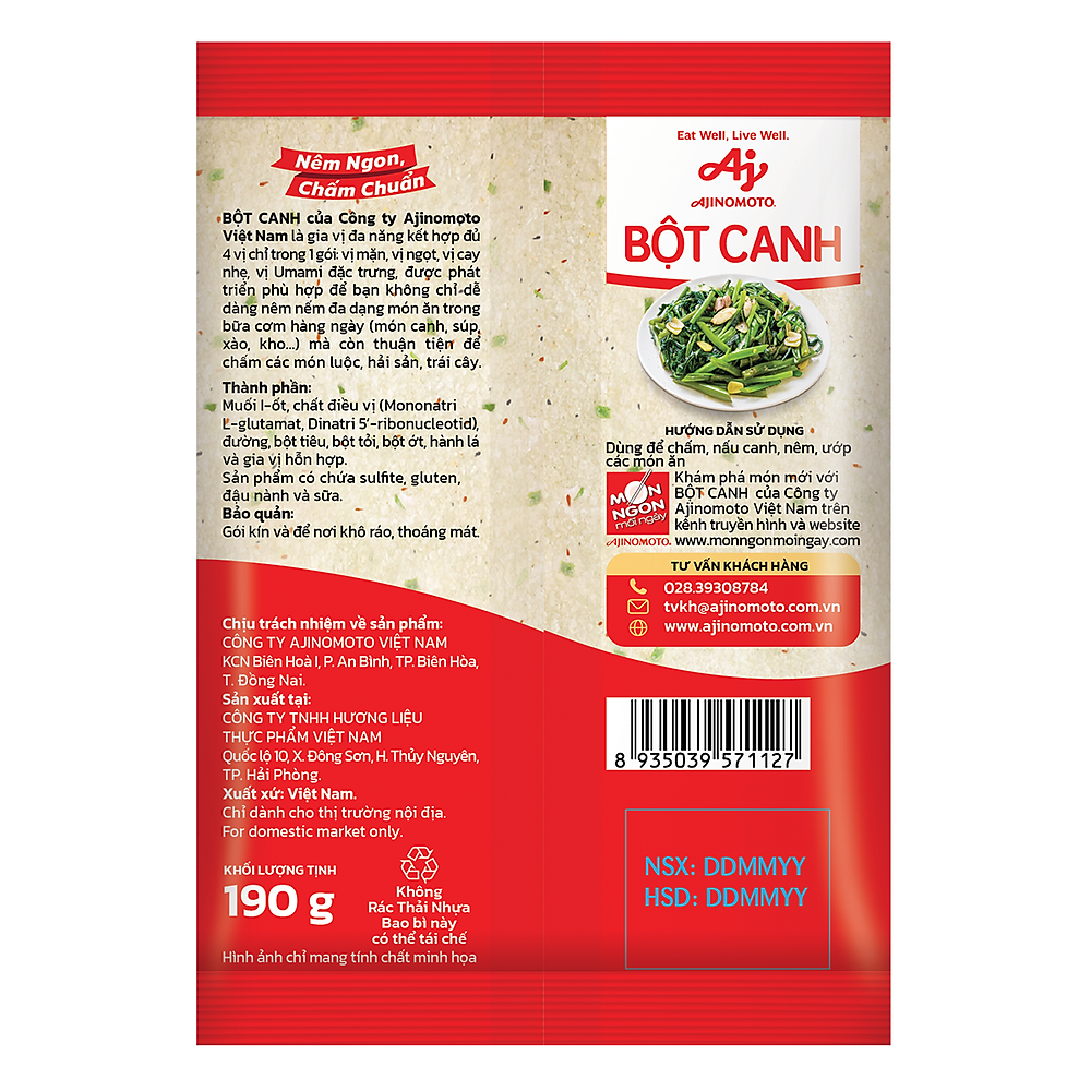 Bột Canh Ajinomoto 190g - Hình ảnh 2