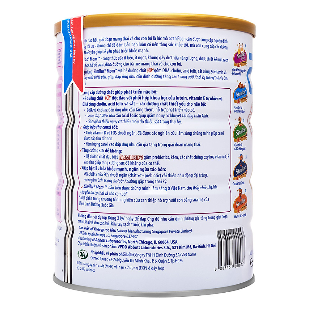 Sữa Bột Abbott Similac Mom Vani 900g - Hình ảnh 2