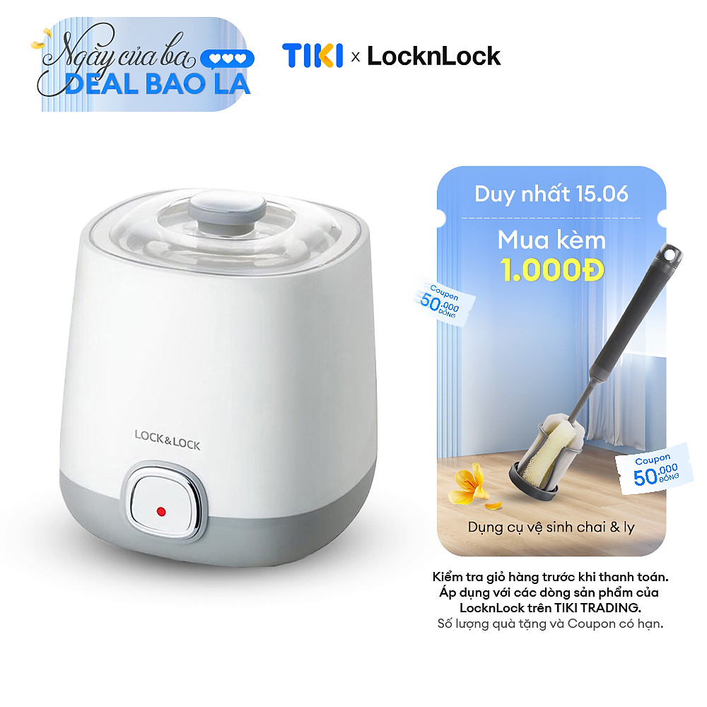 Máy Làm Sữa Chua Lock&Lock EJY110SLV (1000ml) - Hàng chính hãng - Hình ảnh 6