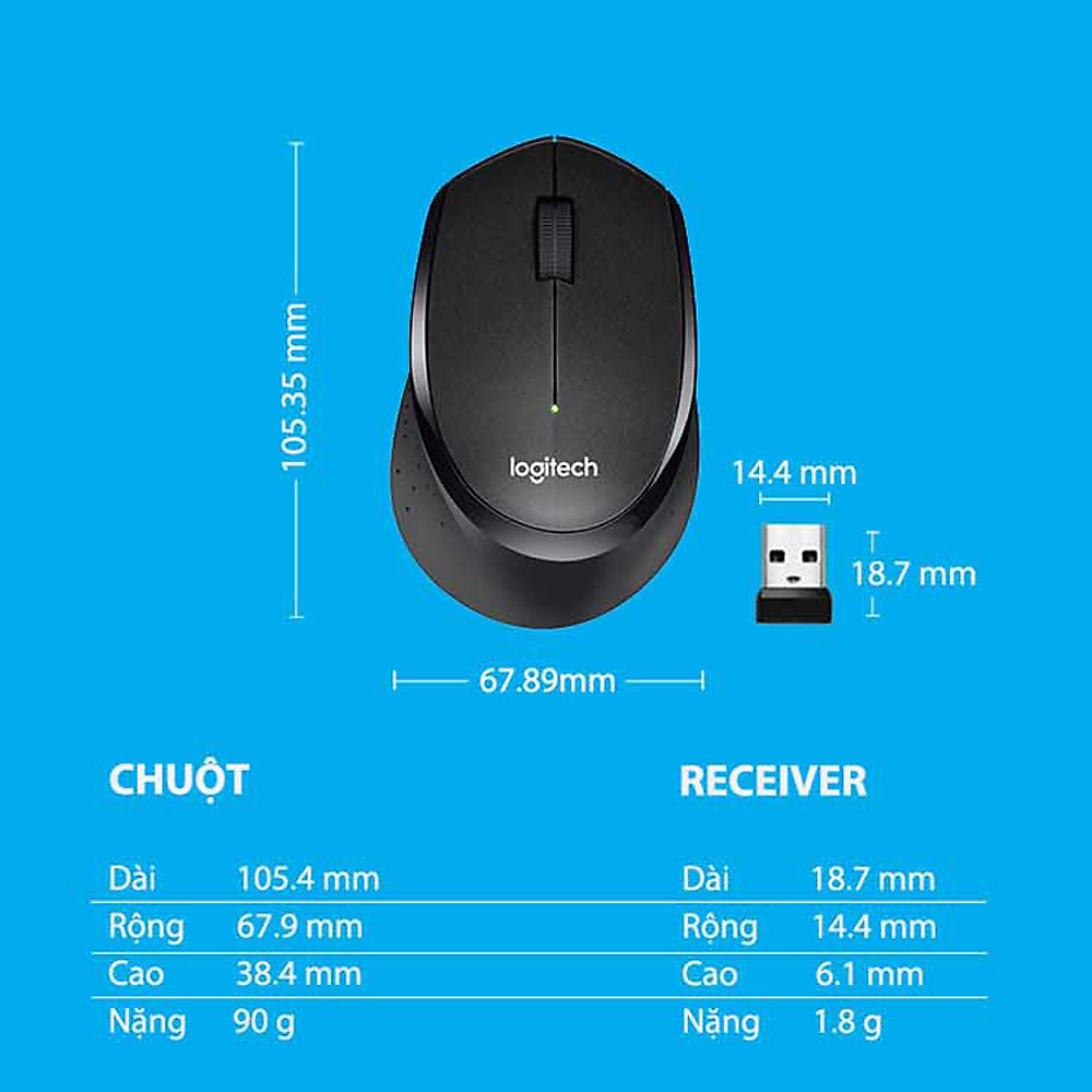 Chuột Không Dây Logitech M330 Silent Plus - Hàng Chính Hãng - Hình ảnh 24