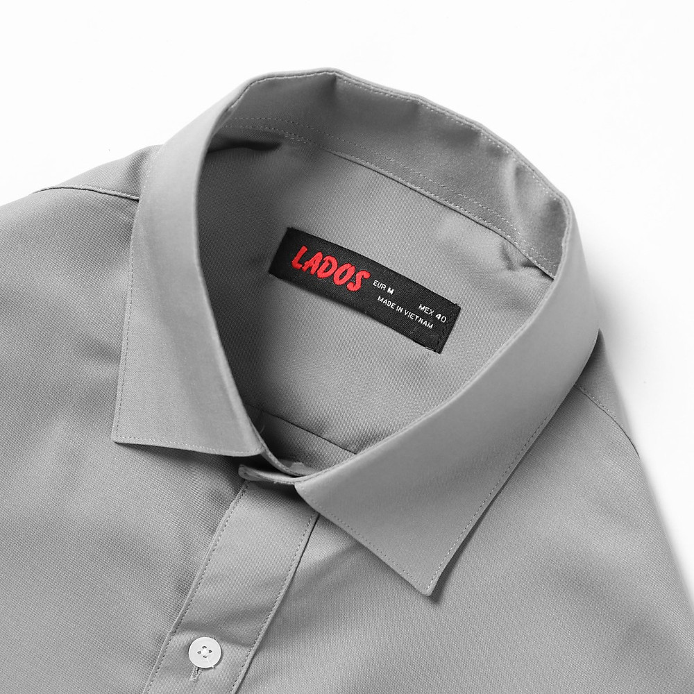 Áo sơ mi nam trơn tay dài cao cấp Lados - 779 chất kate lụa mềm mát, thấm hút mồ hôi - Hình ảnh 12