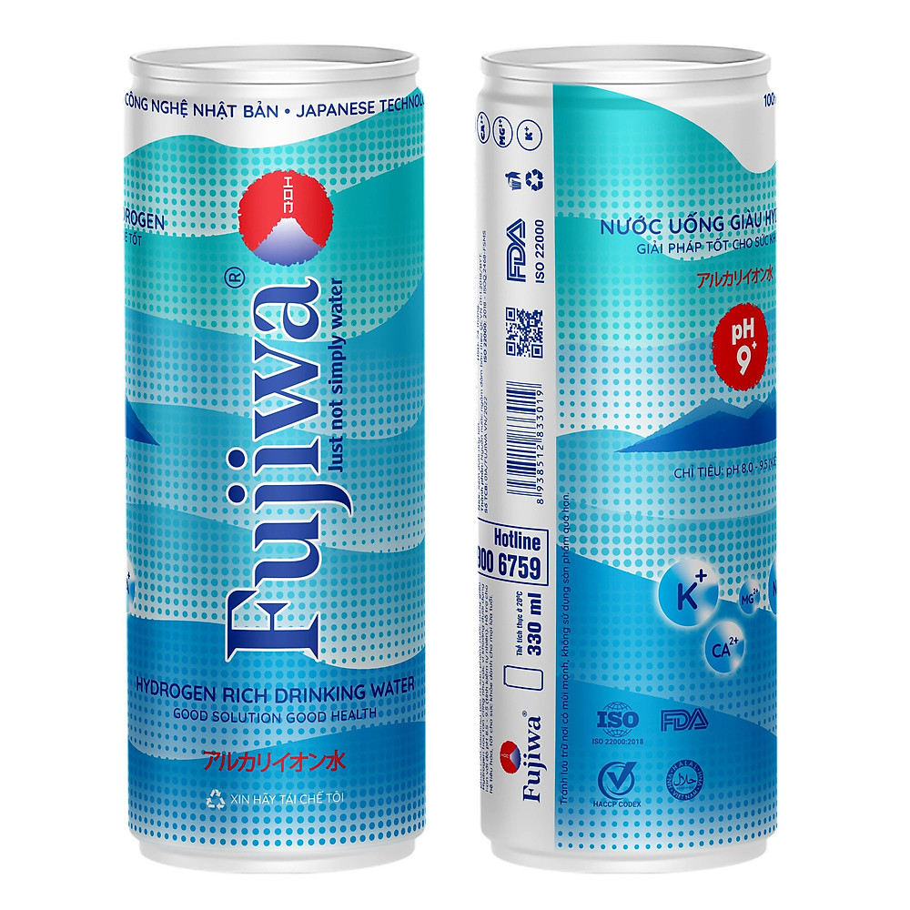 Nước Uống Giàu Hydrogen Cao Cấp Fujiwa Đóng Lon 330ml - Detox Hỗ trợ tiêu hoá, Cải thiện đường ruột, Giải độc gan - Hình ảnh 9