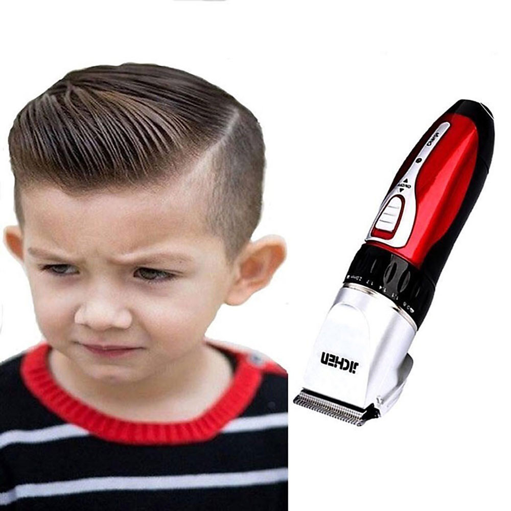 Tông Đơ Hớt Tóc Gia Đình Cho Bé JICHEN 0817 TẶNG Bộ Kéo Cắt Tỉa + Lấy Ráy Tai Có Đèn - Tăng Đơ Cắt Tóc Trẻ Em Công Suất 3W An Toàn Tiện Lợi - Hình ảnh 5