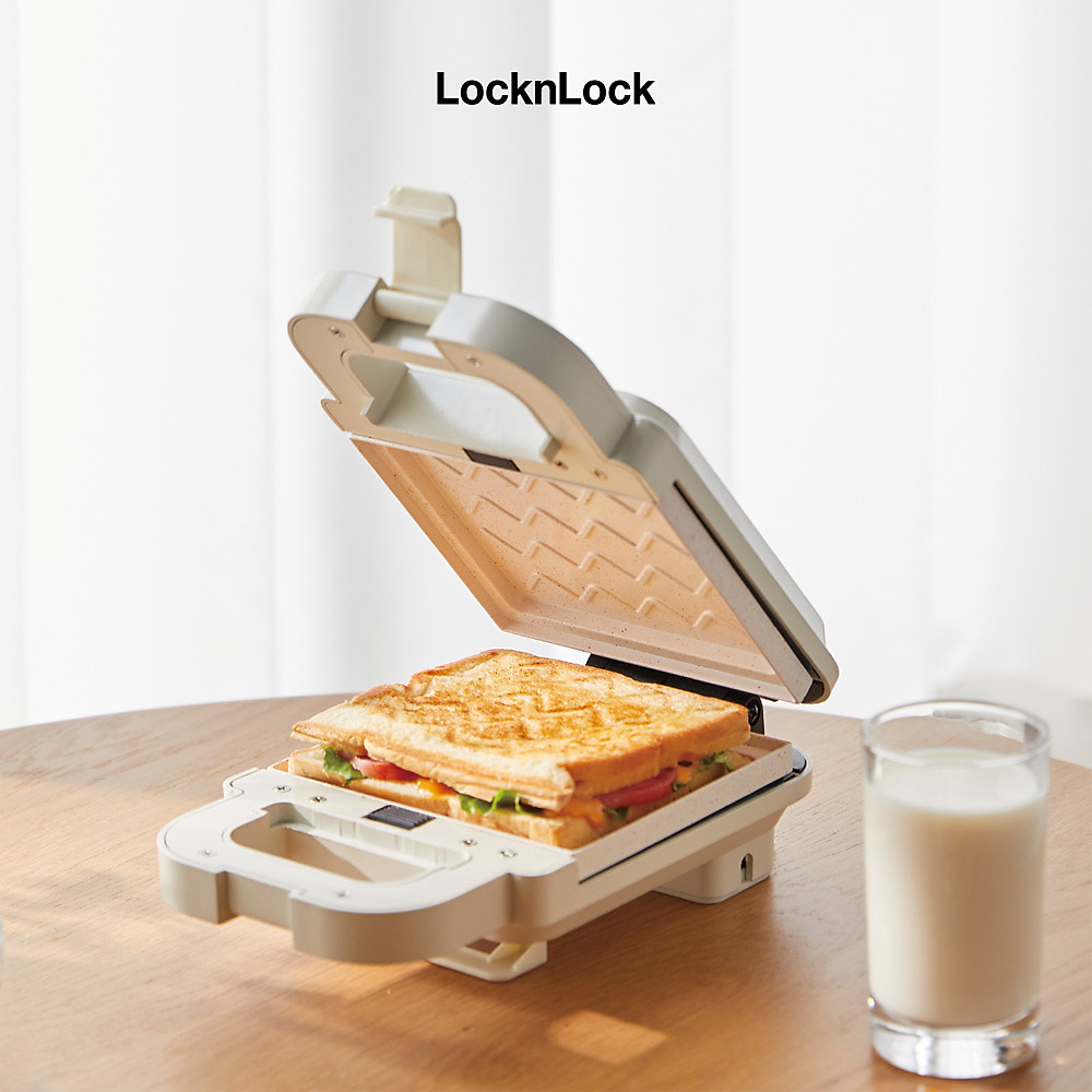 Máy kẹp nướng bánh LocknLock EJB126IVY (600W) - Hàng Chính Hãng - Hình ảnh 9