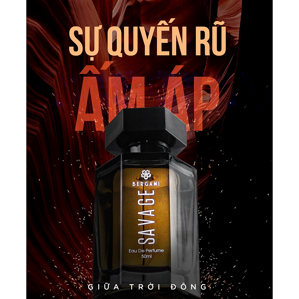 Nước hoa nam chính hãng mùi hương GỖ SỒI trầm ấm quyến rũ Bergami Savage 50ml - Hình ảnh 6
